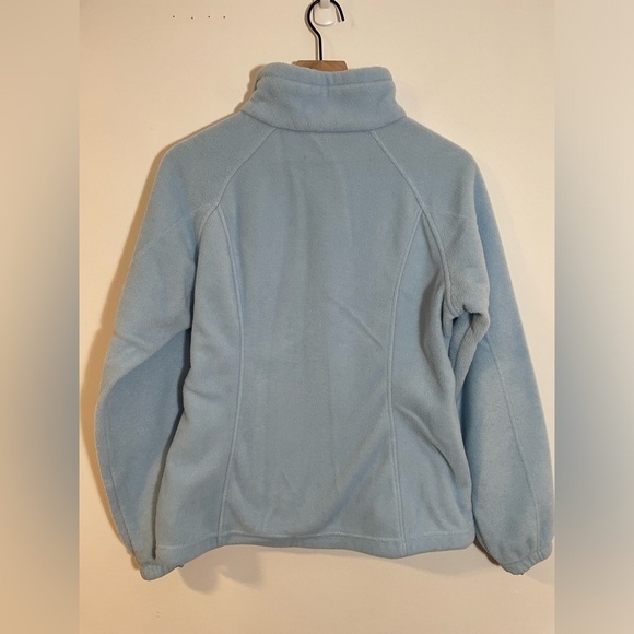 Columbia Full Zip Fleece Light Blue Women’s Size Medium Soft EUC - Picture 4 of 7
